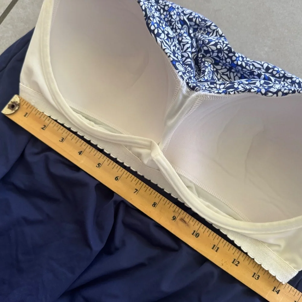 Lands' End Women's Blue Floral Tankini Swim Set Sz 10 Top 12 Bottom NWT - Picture 10 of 16